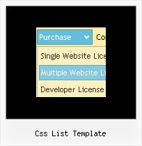 Css List Template Html Drop Down Buttons