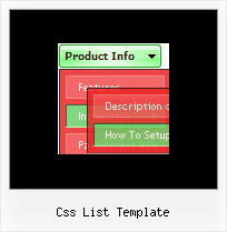 Css List Template Dhtml Cascade Menu Css