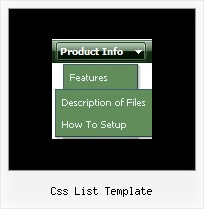 Css List Template Html Submenu