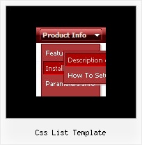 Css List Template Example Design Menu Items