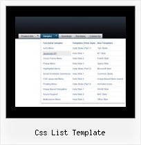 Css List Template Dhtml Menu Html