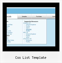 Css List Template Dinamic Menu