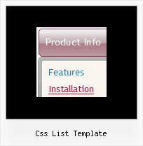 Css List Template Side Menu In Javascript