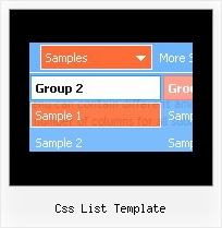 Css List Template Cascade Popup Menu Css