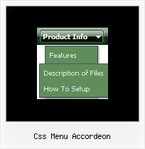 Css Menu Accordeon Drop Down Menu On Rollover