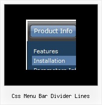 Css Menu Bar Divider Lines Pull Down Menu Templates