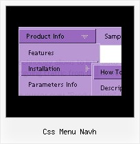 Css Menu Navh Sample Dhtml Menus With Code