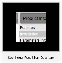 Css Menu Position Overlap Sample Horizontal Frame