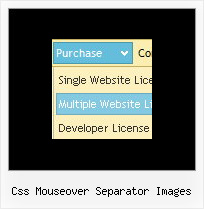 Css Mouseover Separator Images Javascript Drop Down Menu Fade In
