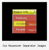 Css Mouseover Separator Images Relative Position Expanding Menus Vertical