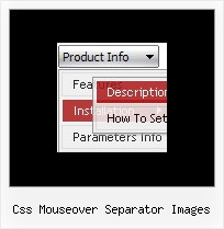 Css Mouseover Separator Images Menus Con Javascript