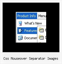 Css Mouseover Separator Images Html Menu Example Cascading