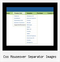 Css Mouseover Separator Images Dynamic Drop Down