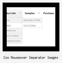 Css Mouseover Separator Images Javascript Menu Xp Style
