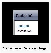 Css Mouseover Separator Images Javascript Multiple Drop Down