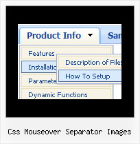 Css Mouseover Separator Images Dhtml Web Application System