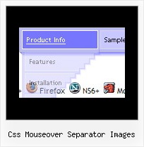 Css Mouseover Separator Images Javascript Menu Xml