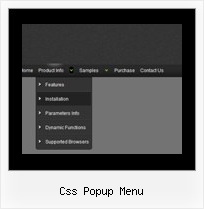 Css Popup Menu Fireworks Pull Down Menu Template