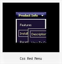 Css Red Menu Javascript Menu Position