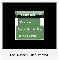 Css Submenu Horizontal Tree View Javascript