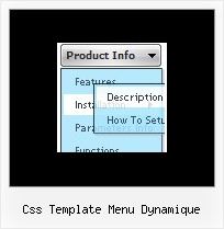 Css Template Menu Dynamique Pull Down Menus And Html And Javascript