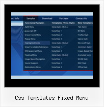Css Templates Fixed Menu Drop Down Links Examples