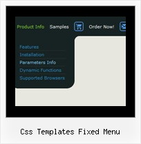 Css Templates Fixed Menu Javascript Cascading Menu Bar
