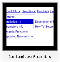 Css Templates Fixed Menu Tree With Javascript