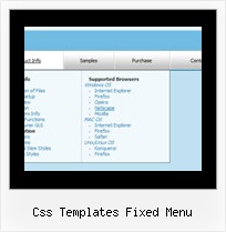 Css Templates Fixed Menu Dhtml Rollover