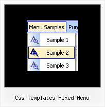 Css Templates Fixed Menu Mouseover Menus