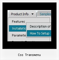 Css Transmenu Horizontal Frame Menu