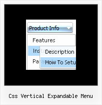 Css Vertical Expandable Menu Dropdown Menu Java Script