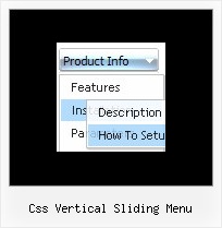 Css Vertical Sliding Menu Dhtml Mouseover