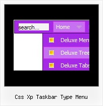 Css Xp Taskbar Type Menu Javascript Pop