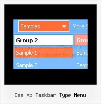 Css Xp Taskbar Type Menu Html Expanding Buttons
