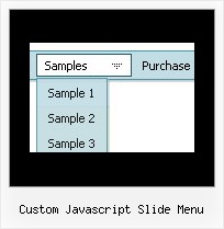 Custom Javascript Slide Menu Drop Down Menu In Html