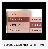 Custom Javascript Slide Menu Site Web Menu