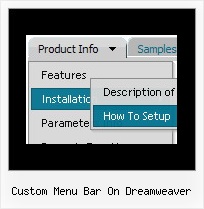 Custom Menu Bar On Dreamweaver Drop Down Menus Java