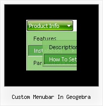 Custom Menubar In Geogebra Mouseover Drop Menu