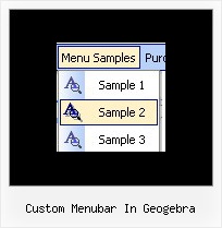 Custom Menubar In Geogebra Popup Menu Drop Shadow
