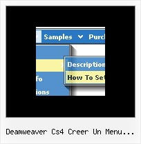 Deamweaver Cs4 Creer Un Menu Deroulant Mouseover Drop Down Menu