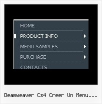Deamweaver Cs4 Creer Un Menu Deroulant Menu Javascript Rolldown