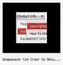 Deamweaver Cs4 Creer Un Menu Deroulant Visual Javascripts Drop Down