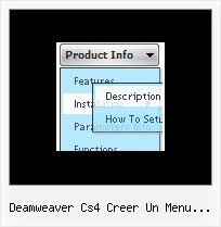 Deamweaver Cs4 Creer Un Menu Deroulant Cross Frame Html