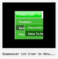 Deamweaver Cs4 Creer Un Menu Deroulant Menus Javascript