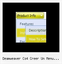 Deamweaver Cs4 Creer Un Menu Deroulant Mouseover Horizontal Drop Ddown Menus