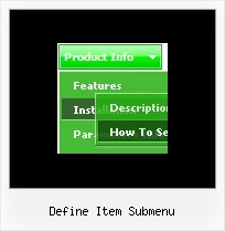 Define Item Submenu Navigation Bar For Websites