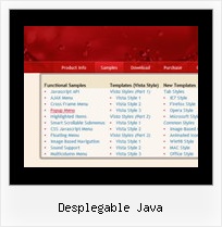 Desplegable Java Javascript Expanding Navigation Menu Example