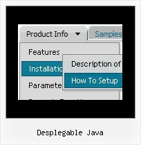 Desplegable Java Javascript Top Vertical Navigation Bar