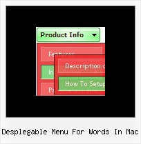 Desplegable Menu For Words In Mac Web Design Navigation Examples